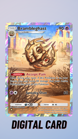 Brambleghast Full Art Pulsing Aura Pokemon TCG Pocket 1 Star ⭐ (English) - Image 1