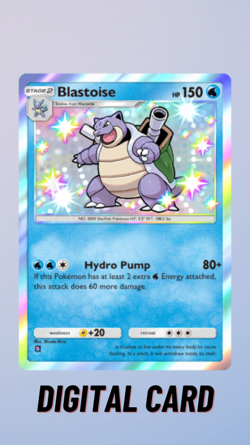 Blastoise Shiny Celestial Guardians Pokemon TCG Pocket 1 Star ⭐ (English) - Image 1