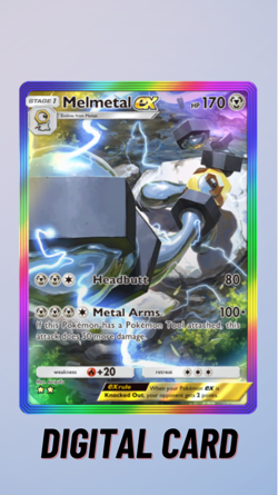 Melmetal EX Rainbow Mega Rising Pokemon TCG Pocket Trade 2 Star ⭐⭐ (English) - Image 1