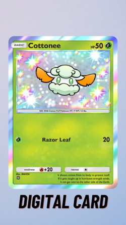 Cottonee Shiny Pulsing Aura Pokemon TCG Pocket 1 Star ⭐ (English) - Image 1