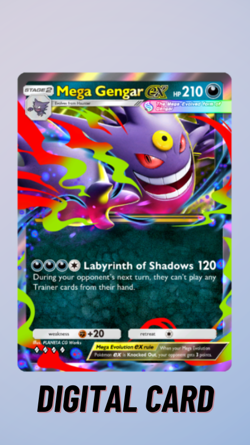Mega Gengar EX Mega Shine Pokemon TCG Pocket 4 Diamond ◆◆◆◆ (English) - Image 1