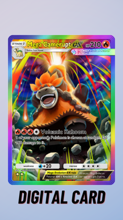Mega Camerupt EX Rainbow Pulsing Aura Pokemon TCG Pocket 2 Star ⭐⭐ (English) - Image 1