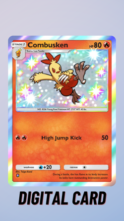 Combusken Shiny Pulsing Aura Pokemon TCG Pocket 1 Star ⭐ (English) - Image 1