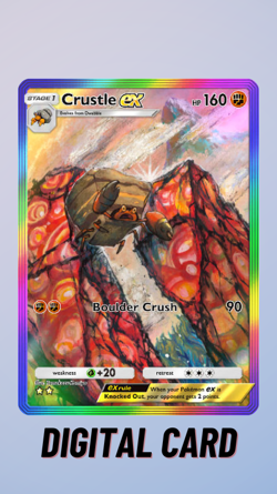 Crustle EX Rainbow Pulsing Aura Pokemon TCG Pocket 2 Star ⭐⭐ (English) - Image 1