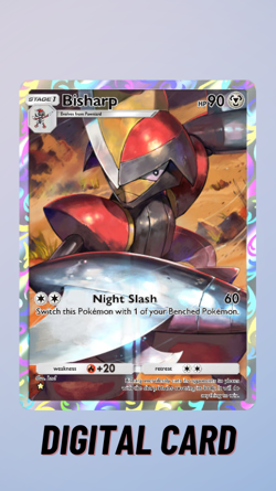 Bisharp Full Art Pulsing Aura Pokemon TCG Pocket 1 Star ⭐ (English) - Image 1