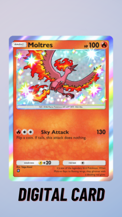 Moltres Shiny Mega Rising Pokemon TCG Pocket Trade 1 Star⭐ (English) - Image 1
