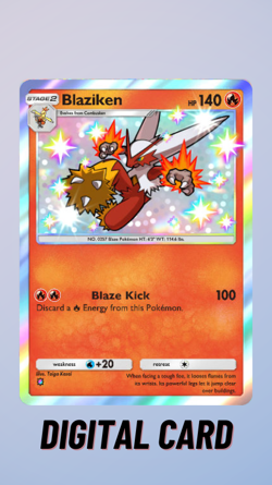 Blaziken Shiny Pulsing Aura Pokemon TCG Pocket 1 Star ⭐ (English) - Image 1
