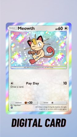 Pokemon TCG Pocket Meowth Shiny Mega Rising Trade 1 Star ⭐ (English) - Image 1