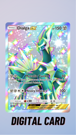 Pokemon TCG Pocket Dialga EX Shiny Mega Rising Trade 2 Star ⭐⭐ (English) - Image 1