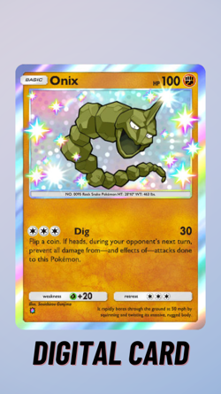 Onix Shiny Pulsing Aura Pokemon TCG Pocket 1 Star ⭐ (English) - Image 1