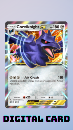Corviknight EX Pulsing Aura Pokemon TCG Pocket 🔹🔹🔹🔹 (English) - Image 1
