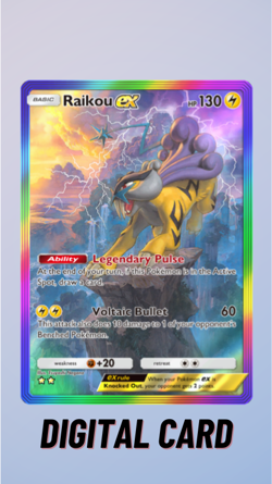 Raikou EX Rainbow Secluded Springs Pokemon TCG Pocket 2 Star ⭐⭐ (English) - Image 1