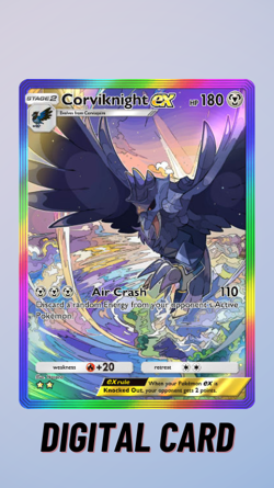 Corviknight EX Rainbow Pulsing Aura Pokemon TCG Pocket 2 Star ⭐⭐ (English) - Image 1