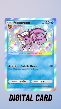 Vaporeon Shiny Wisdom Of Sea And Sky Pokemon TCG Pocket 1 Star ⭐ (English) - Image 1