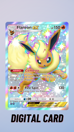 Flareon EX Shiny Fantastical Parade Pokemon TCG Pocket 2 Star ⭐⭐ (English) - Image 1