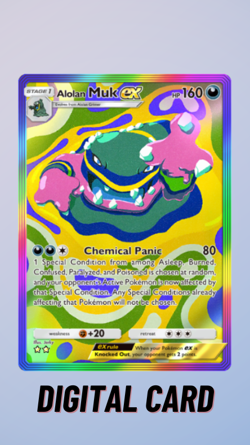 Alolan Muk EX Rainbow Celestial Guardians Pokemon TCG Pocket 2 Star ⭐⭐ (English) - Image 1