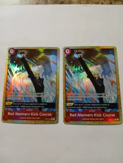 One Piece Bad Manners Kick Course alt art set of 2 - Image 1