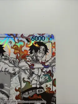 One Piece ST30-001 Luffy Ace Parallel L-P Leader Black White Textured Star - Image 3