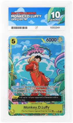 Monkey.D.Luffy OP07-109 TR Two Legends 2024 One Piece - ACE 10 Perfect Subgrades - Image 1