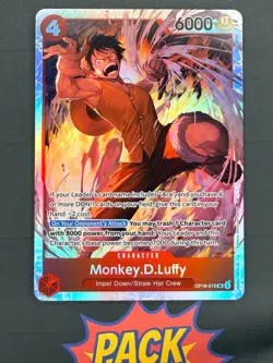 Monkey D. Luffy OP16-015 SR The Time of Battle One Piece CCG English - Image 1