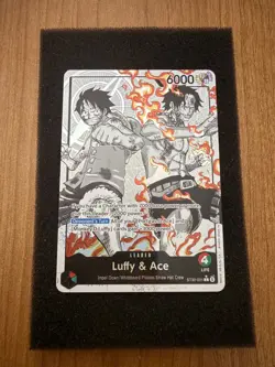 Bandai Luffy & Ace Leader ST30-001 Foil English One Piece Near Mint Pack Fresh - Image 1