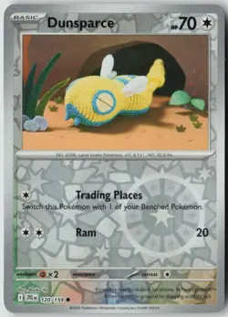 Dunsparce 120/159 Common Journey Together Pokemon Reverse Holo Near Mint - Image 1