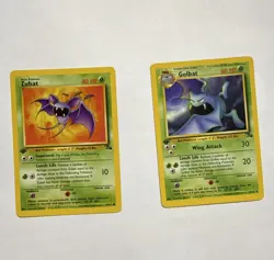 Pokemon TCG Jungle Zubat 57/62 & Golbat 34/62 Fossil 1st Edition English - Image 1