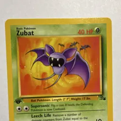 Pokemon TCG Jungle Zubat 57/62 & Golbat 34/62 Fossil 1st Edition English - Image 2