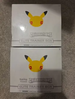 2x Pokemon TCG Celebrations Elite Trainer Box 25th Anniversary ETB Sealed NEW 820650809439 - Image 1