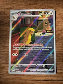 2025 Pokemon Mega Evolution Gumshoos #153/132 Illustration Rare - Image 1