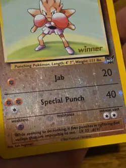 Pokemon TCG Hitmonchan #2 Best Of Game Promo Winner Stamp 2002 DOUBLE SWIRL 🌀 - Image 4