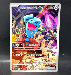 2025 POKEMON SVP TEAM ROCKET'S WOBUFFET 203 PROMO ILLUSTRATION RARE - Image 1