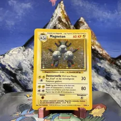 Magneton (German) - 9/102 Pokemon Base Set - Holo Rare Vintage MP - Image 1