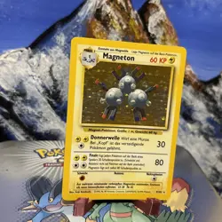 Magneton (German) - 9/102 Pokemon Base Set - Holo Rare Vintage MP - Image 2