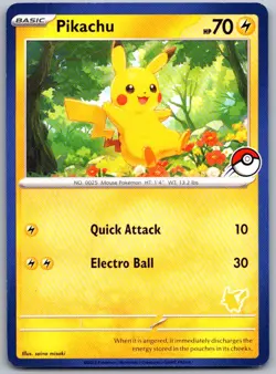 Pikachu (Blue Border) Unconfirmed My First Battle Pokemon Near Mint - Image 1
