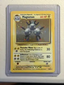 Magneton - 9/102 - Holo Rare - Unlimited Edition Pokemon Base Set Lp - Image 1