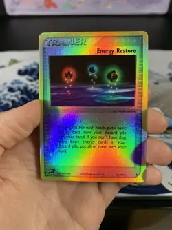 Pokemon Card Ex Ruby Sapphire Energy Restore 81/109 Reverse Holo LP - Image 2