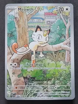 Meowth 106/094 Illustration Rare Phantasmal Flames Pokemon TCG - Image 1