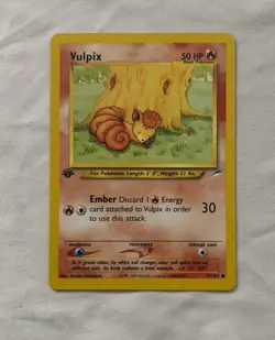 1st Edition, Pokemon Neo Destiny Set Vulpix 91/105 (English) NEAR MINT - Image 1