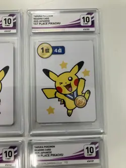 Pokemon Taruka-Pikachu Card Japanese, 1ST/2ND/3RD/4TH Place-Graded 10 G-Mint - Image 3