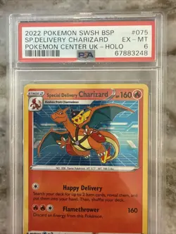 Pokemon TCG Special Delivery Charizard SWSH075 PSA 6 Pokemon Center UK - Image 2