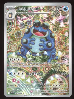 2025 Scarlet & Violet Black Bolt Seismitoad Secret Rare #105/086 - Image 1