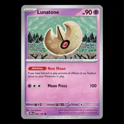 Lunatone 092/197 - Obsidian Flames Pokemon Card - Image 1