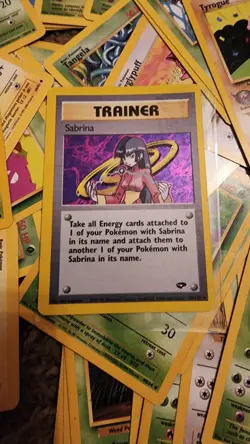 Pokemon TCG Sabrina 20/132 Holo Rare Unlimited Gym Heroes Vintage + 70 Cards - Image 4