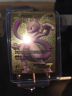 Pokemon Mewtwo EX HP 170 Gold Foil Fan Art Card 98/99 - Image 1