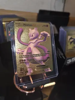 Pokemon Mewtwo EX HP 170 Gold Foil Fan Art Card 98/99 - Image 2
