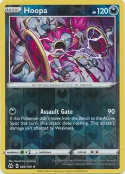Hoopa 83/159 Reverse Holo | Crown Zenith | Pokemon Card - Image 1