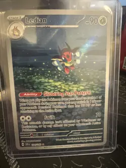 Pokemon TCG Ledian Holo Illustration Rare Card 144/142 Stellar Crown Sv07 - Image 1