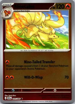 Ninetales 009/086 Uncommon Chaos Rising Pokemon Reverse Holo Near Mint - Image 1