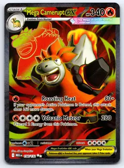 Mega Camerupt ex 156/132 Ultra Rare MEG Mega Evolution Pokemon Holo NM - Image 1
